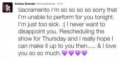 Ariana Grande Sacramento concert canceled 3