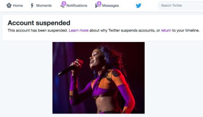 Azealia Banks twitter suspended