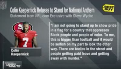 Colin Kaepernick disrespect national statement