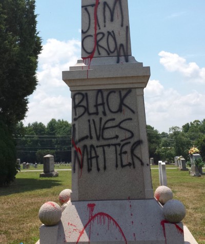 Confederate Monument in NC Cemetery Vandalized