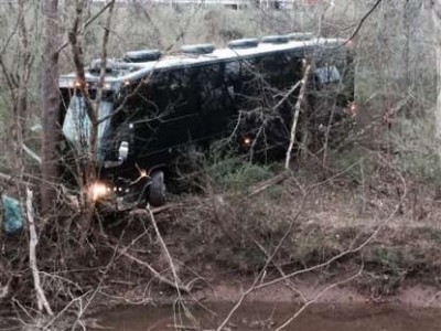 Gregg Allman tour bus crash accident scene va