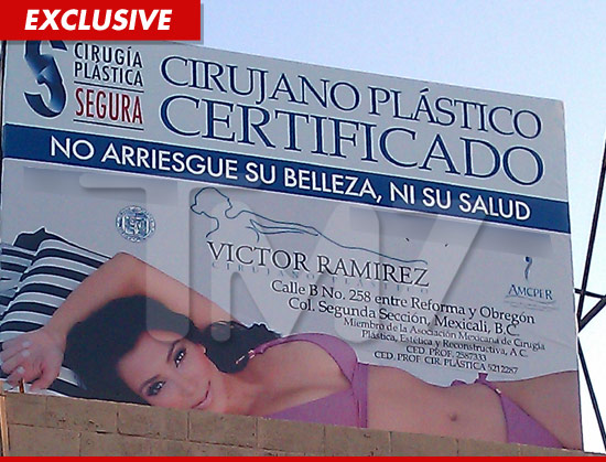 Kim Kardashian Poster Girl for Plastic Surgery Billboard