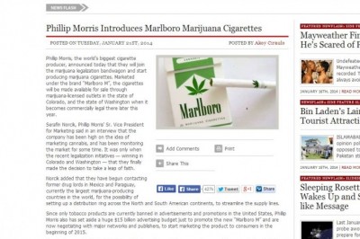 Marlboro M Marijuana fake