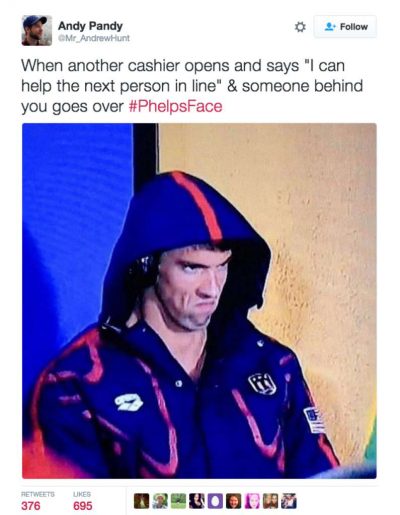 Michael Phelps death stare memes 4