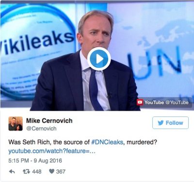 Mike Cernovich assange seth rich comments