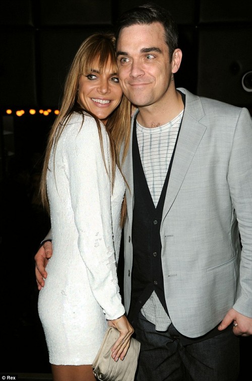 Robbie Williams with Ayda Field at the Brits after party earlier this year 500x756 Robbie Williams Ayda Field Married in Low Key Wedding