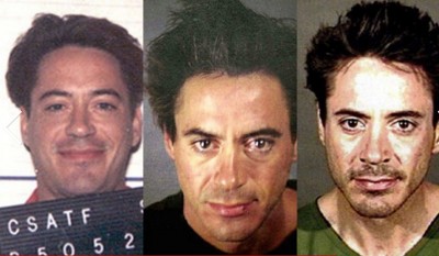 Robert Downey Jr mugshot