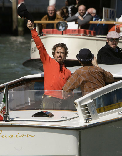 Robert Downey son Robert Downey Jr with 15 yo son Indio in Venice Italy
