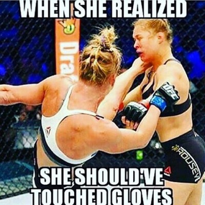 Ronda Rousey meme didnt touch gloves