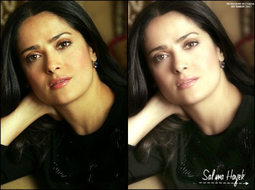 Salma Hayek 500x374 More Awesome Celeb Photoshop Before and After