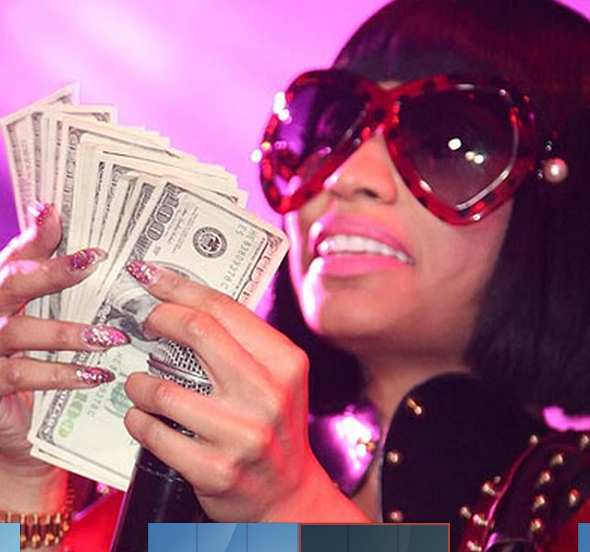 Screen Shot 2012 12 27 at 9.17.02 AM CHRISTMAS TEASE! Nicki Minaj Waves HUGE Wad Of Cash For NO Reason