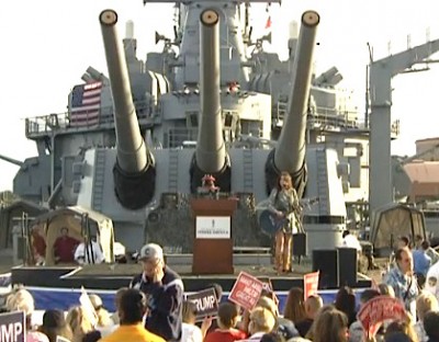 USS Iowa donald trump rally