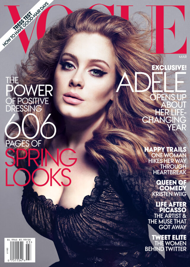 Mega 2012 Grammy winner Adele, is Vogue’s new March 2012 cover girl 
