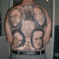 bad band tattoos 3 190x190 People Who Dared To Tattoo Music Stars On Their Bodies