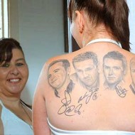bad band tattoos 7 190x190 People Who Dared To Tattoo Music Stars On Their Bodies