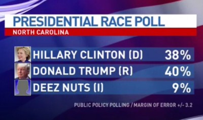 deez nuts polling numbers