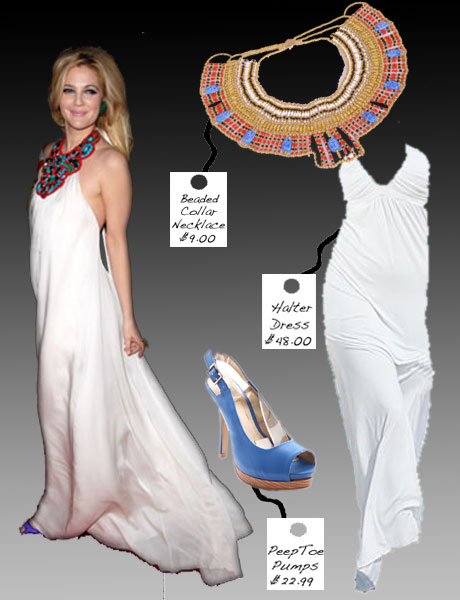 Drew Barrymore's Red Carpet Dress 4 Less. by bethany on May 10, 2009