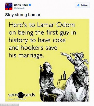 Chris Rock's someecard about Lamar Odom