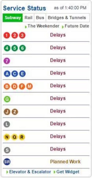 mta line power outage subway