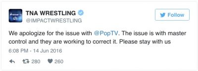 pop tv impact Wrestling tweet