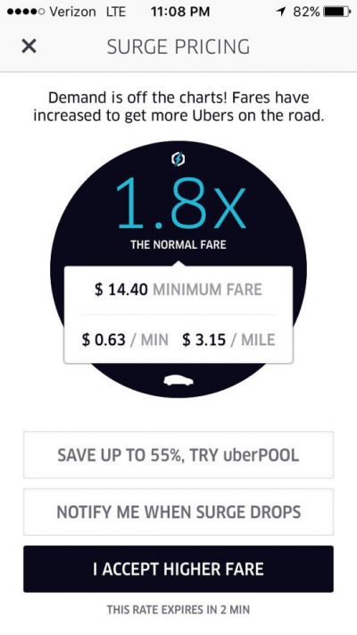 Uber accused of cashing in on explosion by charging almost double to take terrified New Yorkers home - Tweets
