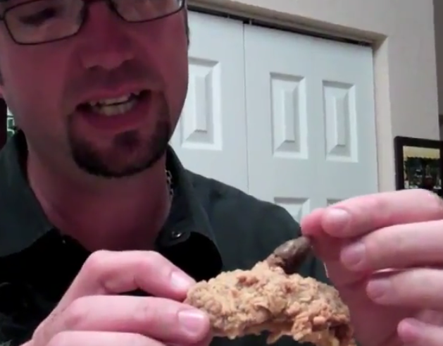 yuch popeyes chicken Gross! Guy Finds Something Nasty Attached To Popeyes Chicken
