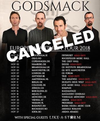 godsmack cancels tour