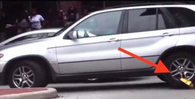 Actress Leaves Casting Call With PARKING BOOT On Wheel 2