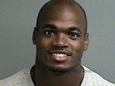 Adrian Peterson switch mug shot