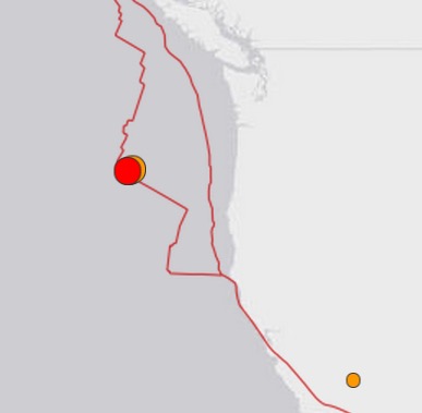 Another Quake Strike Off Coast Of OREGON 5.9 Magnitude