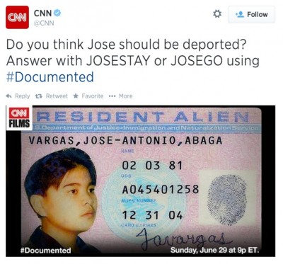 CNN Immigration Tweet dockumented