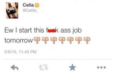 Cella twitter new job fired