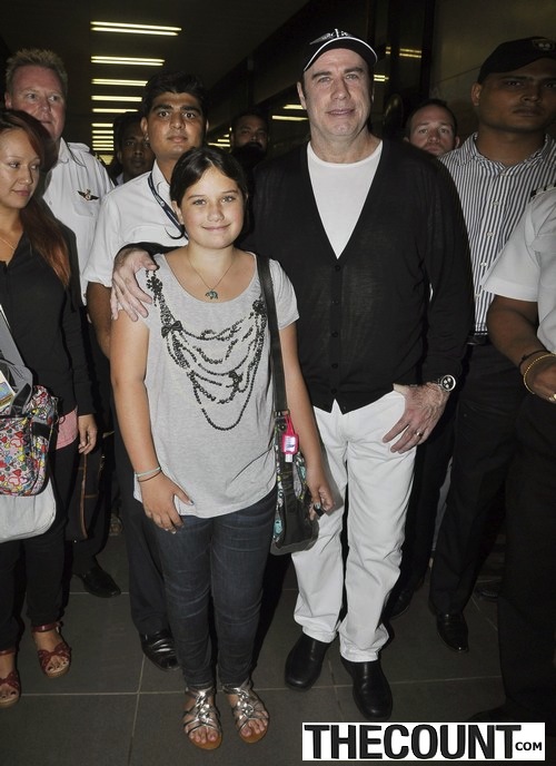 John Travolta Arrives In Mumbai With His Daughter Ella