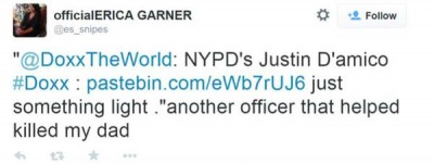 Eric Garner Daughter Tweets Out Cops ADDRESS