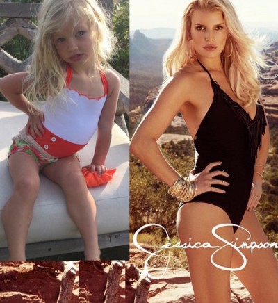 Jessica Simpson daughter Maxwell in swimsuit