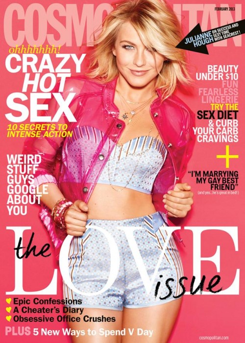 Julianne Hough Cover of Cosmo Mag Jan. 2013