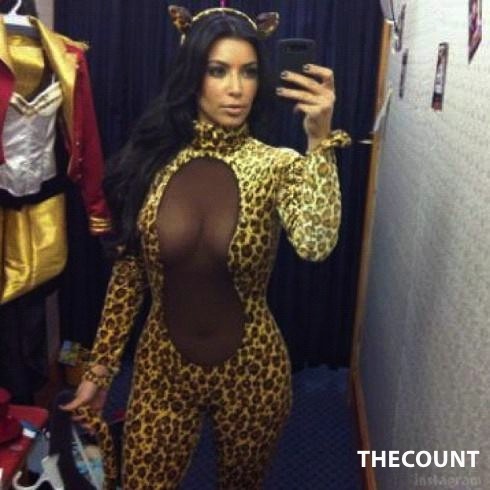Kim Kardashian Leopard Halloween Costume 490x490 Kim Kardashian Tweets Halloween Costume