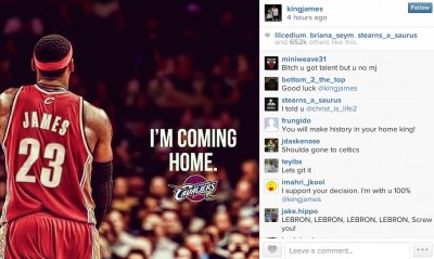 Lebron James I'm COMING HOME