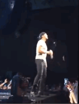 Luke Bryan Falls Off the Stage During Charlotte Concert