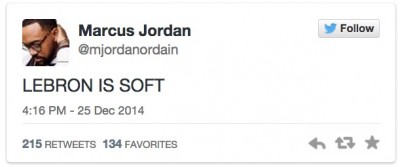 Marcus Jordan tweet lebron 2