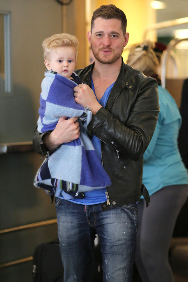 Michael Buble and his son Noah