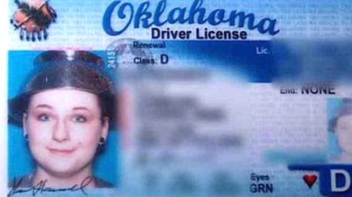 OKLA Woman Wears Spaghetti Strainer On Head For License Photo ...