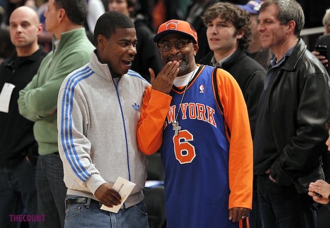 Celebrities watch the Knicks at Madison Square Garden, NYC