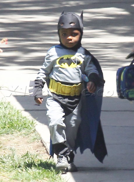 Louis Bullock looking tough in his Batman costume