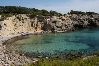 cliffs of Cala Tarida in Ibiza 2