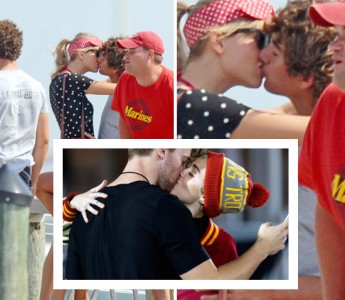 Miley Cyrus and Patrick Schwarzenegger KISS But Is Anyone Buying It