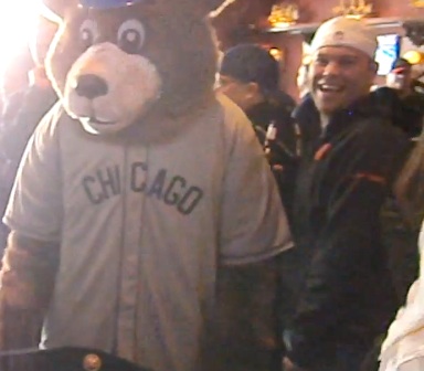 cubs mascot punches fan