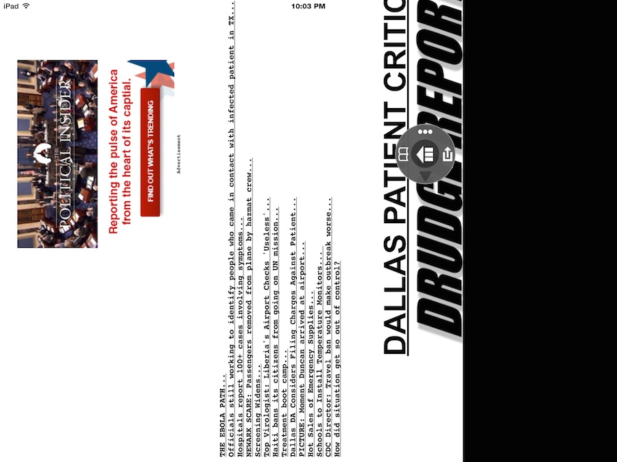 New Drudge Report App On iPad Update