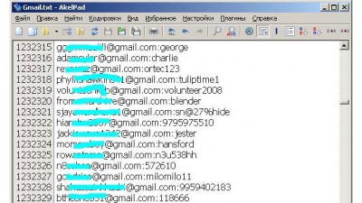 gmail passwords leaked
