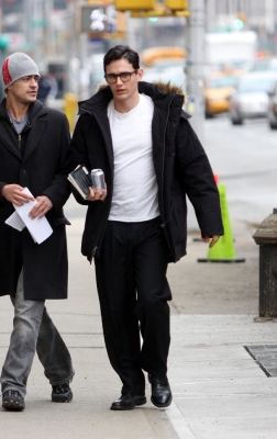 James Franco on the set of the upcoming movie "Howl"